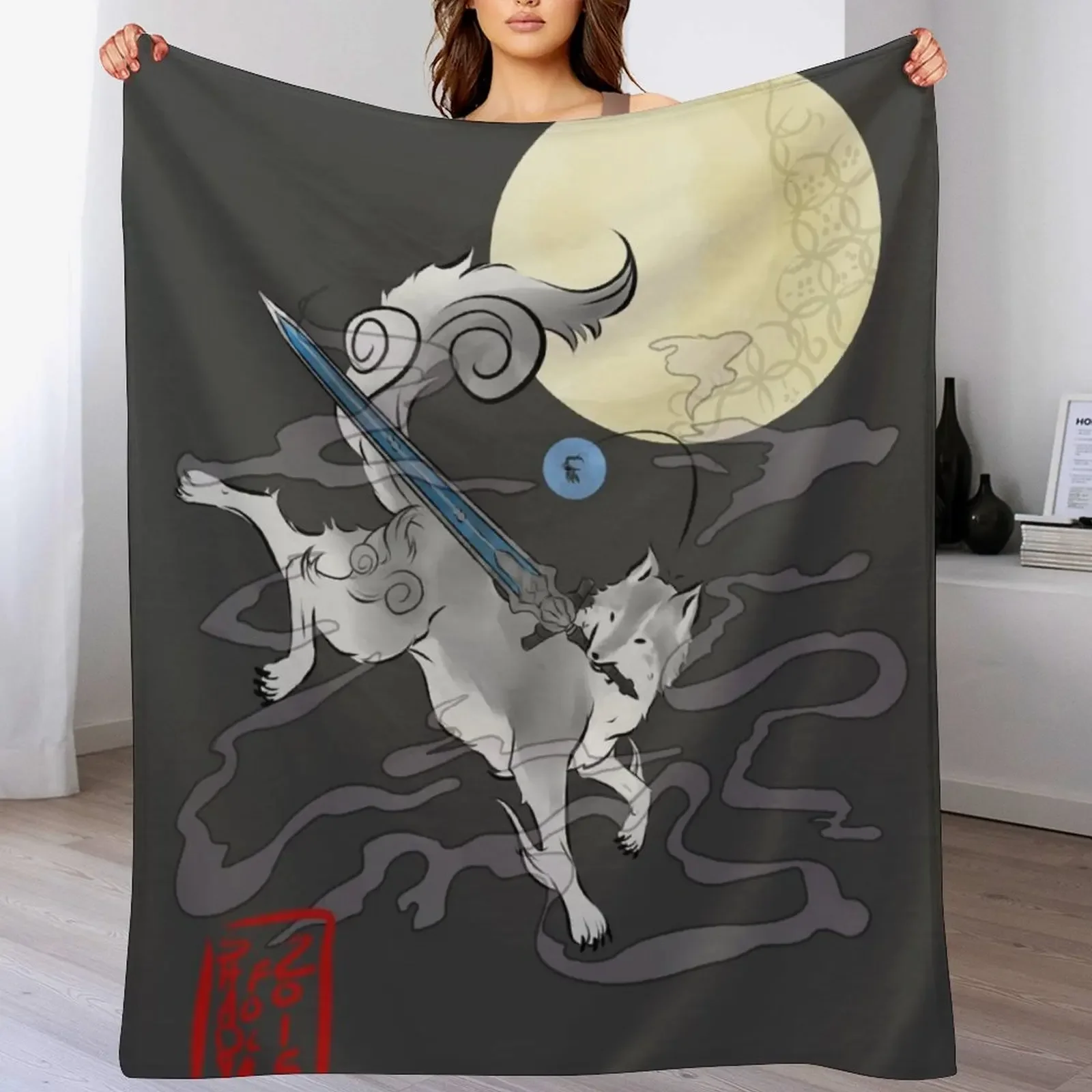 The Great Grey Wolf - Sifkami Throw Blanket Cozy Light Blanket for Travel Camping Picnic