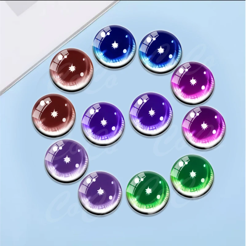 

6pairs 8-25mm Doll Glass Eyes Cabochons Round Dome Character Eyes Toys DIY Jewelry Accessory MIX Pupil Eye Cameo