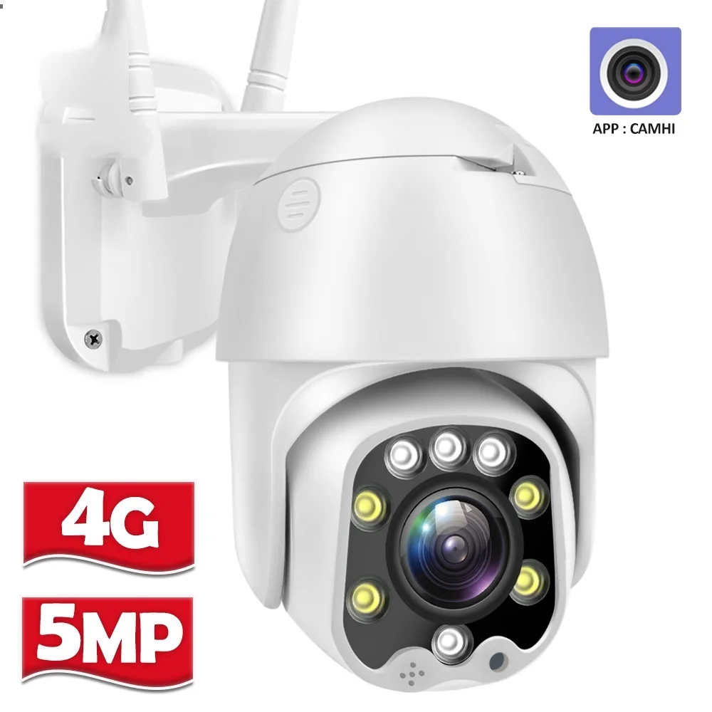 Top 4G IP Camera 5MP HD WIFI PTZ Camera 5X Optical Zoom Security Camera Outdoor Wireless CCTV Camera P2P Video Surveillance