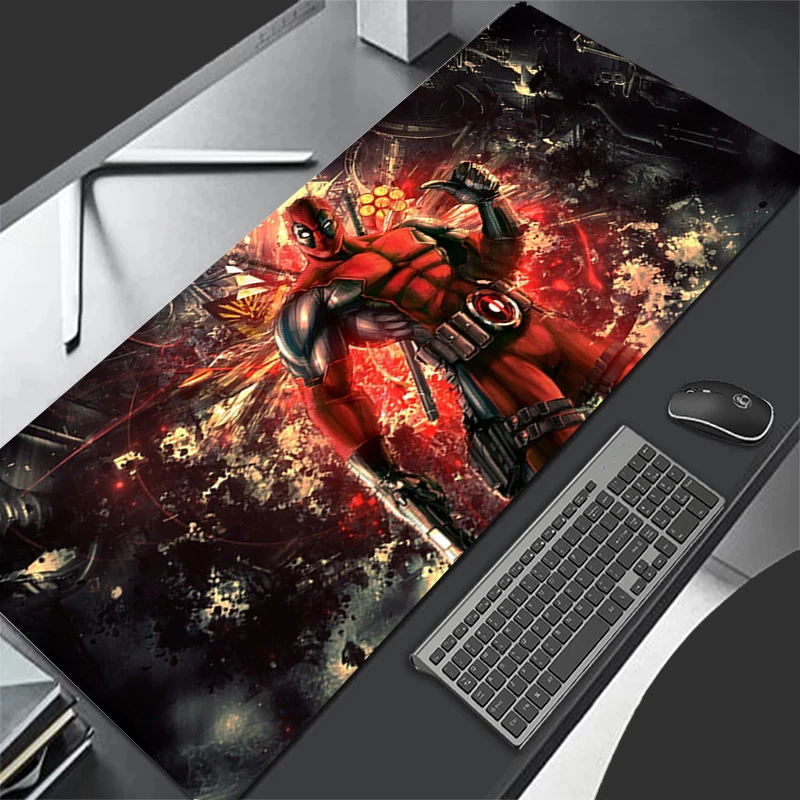 Large Gaming Mousepad D-Deadpools Cool Mousepad Gifts Desk Pads HD PC Multi-size Keyboard Mats Table Rug 90x40 Computer Mousepad