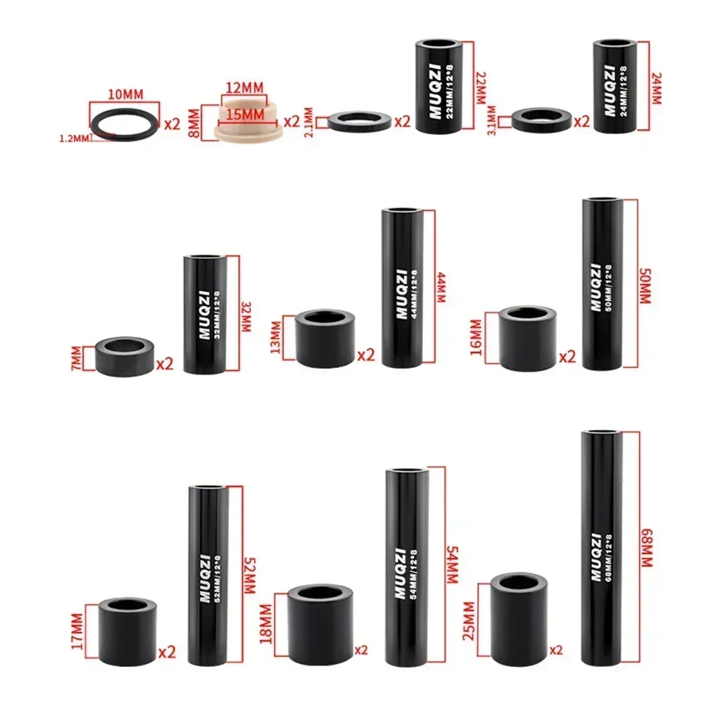 Fox MTB 리어 쇼크 DU 부싱 키트, DH 자전거 22-68mm 리어 쇼크 업소버 부싱, 사이클링 자전거 액세서리