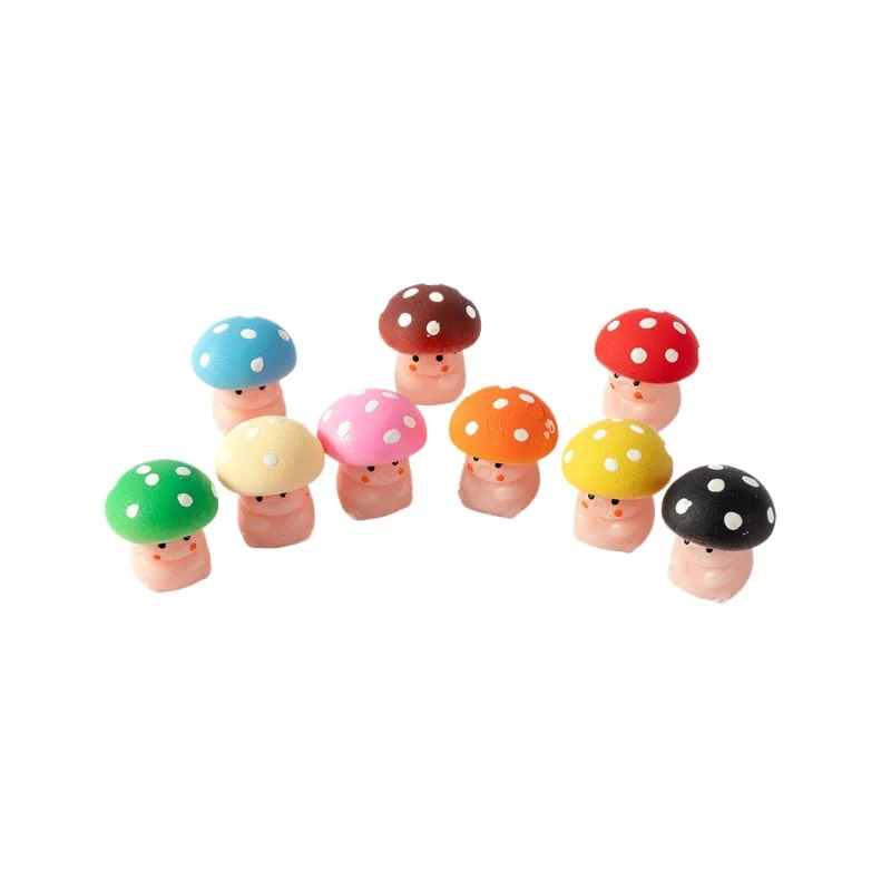 5 pièces/sac mignon amusant petit champignon pincement jouets pour enfants adultes soulagement du Stress ventilation champignon légumes presser Fidget jouets