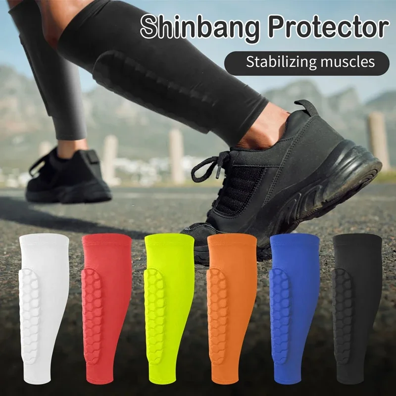 

1Pair Football Shin Guard Socks Sleeves with Foam Calf Compression Sleeve Honeycomb Pads Sports Legging Soccer Equipment