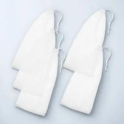 

5pcs Bird Feeder Mesh Bags, Polyester Hanging Feeders For Wild Birds, Drawstring Seed Socks, Birds Feeding Supplies, Outdoor