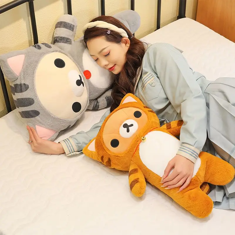 

55/80cm Kawaii Super Soft Rilakkuma Pajama Leg Clip Doll Plush Toy Cute Cartoon Bear Sleeping Pillow Birthday Girl's Gifts Toys