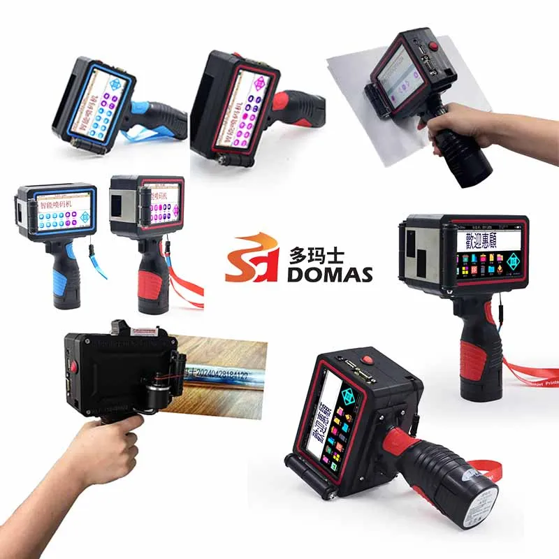 DOMAS Double Handheld Inkjet Printer Fast Drying Ink Hot Foam Inkjet Printer