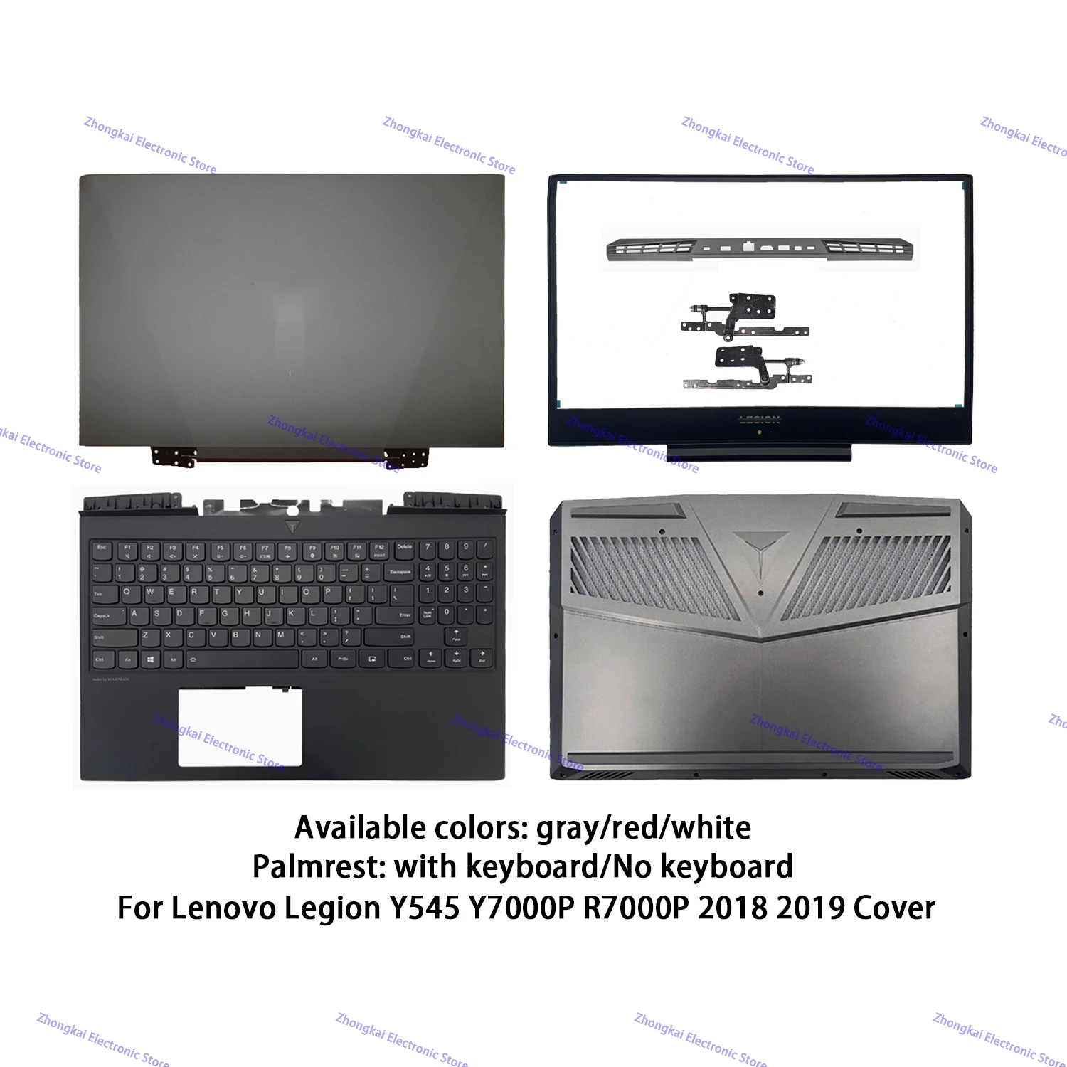 For Lenovo Legion Y545 Y7000P R7000P 2018 2019 LCD Back Case/hinge/outlet Cove/Bezel/Palmrest keyboard/Bottom Base Cover