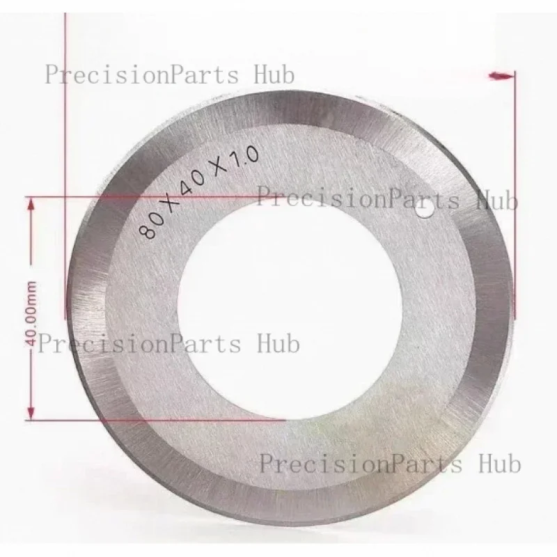 10 Pcs Slitting Round Blade Double-Sided Knife-Edge 80*40*1.0 Leather Cutting Machinery