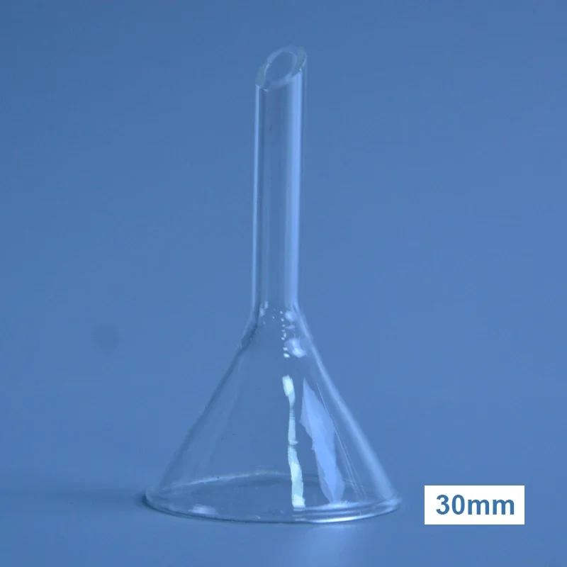 Xin Tester Transparent Glass Triangle Funnel Lab Glassware Laboraotry Chemistry Educational Stationery 30/40/50/60/75/90/120mm