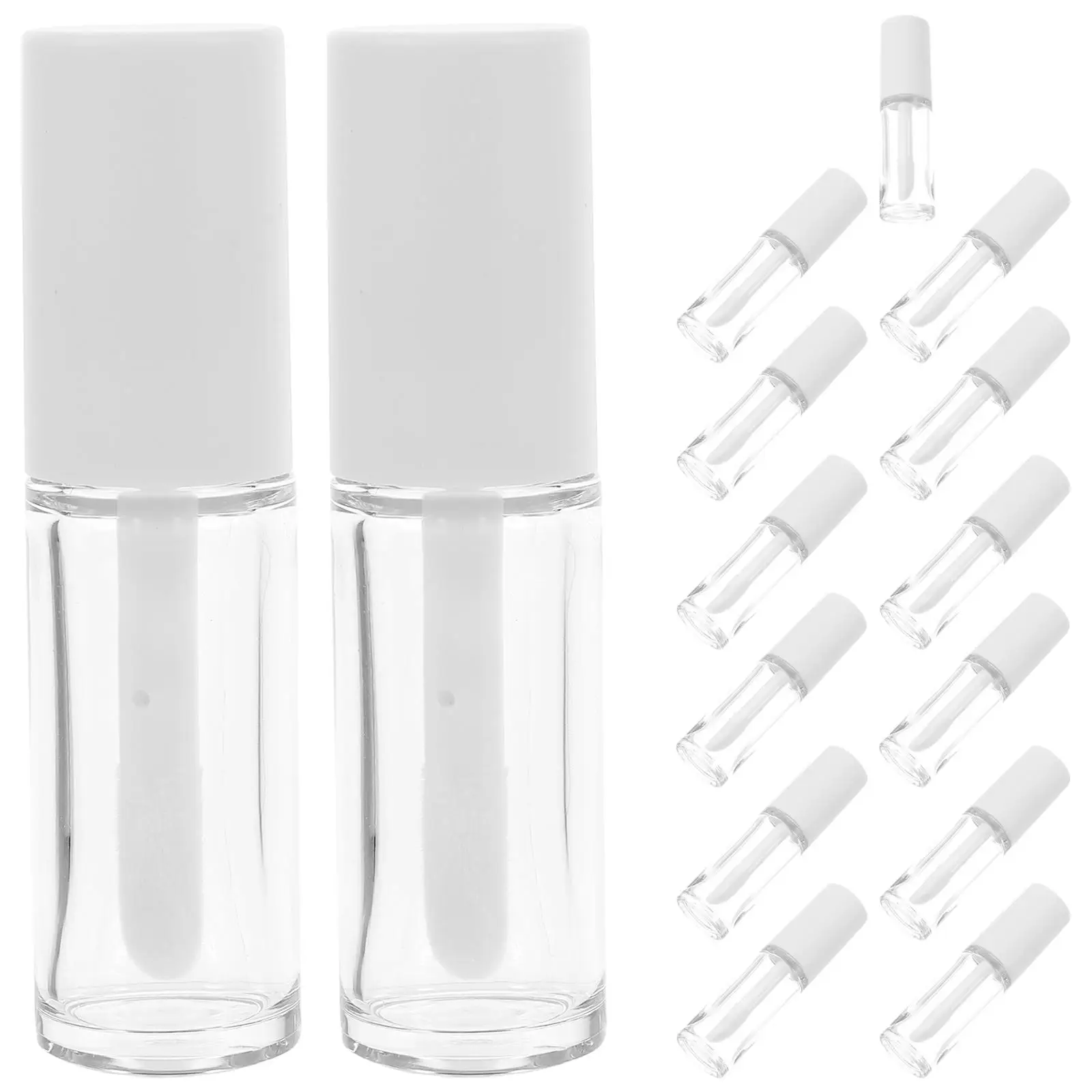 

15pcs 10ml Lip Gloss Tubes Containers Clear Empty Refillable Pink Containers Safe Materials Portable DIY Gift