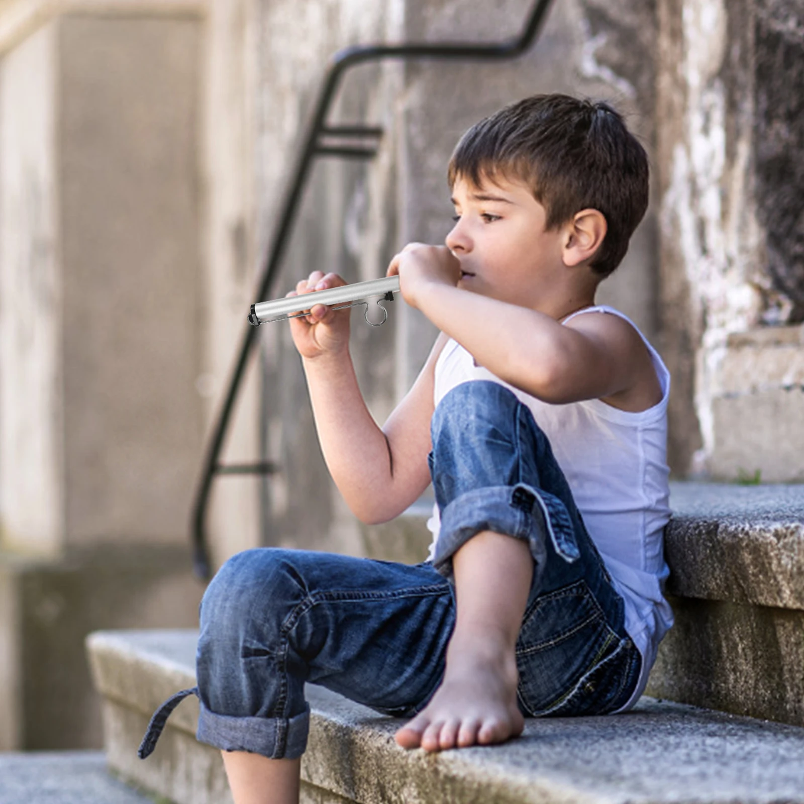 

Pull Tube Sliding Whistle Child Funny Aluminum Alloy Musical Instrument Slide for