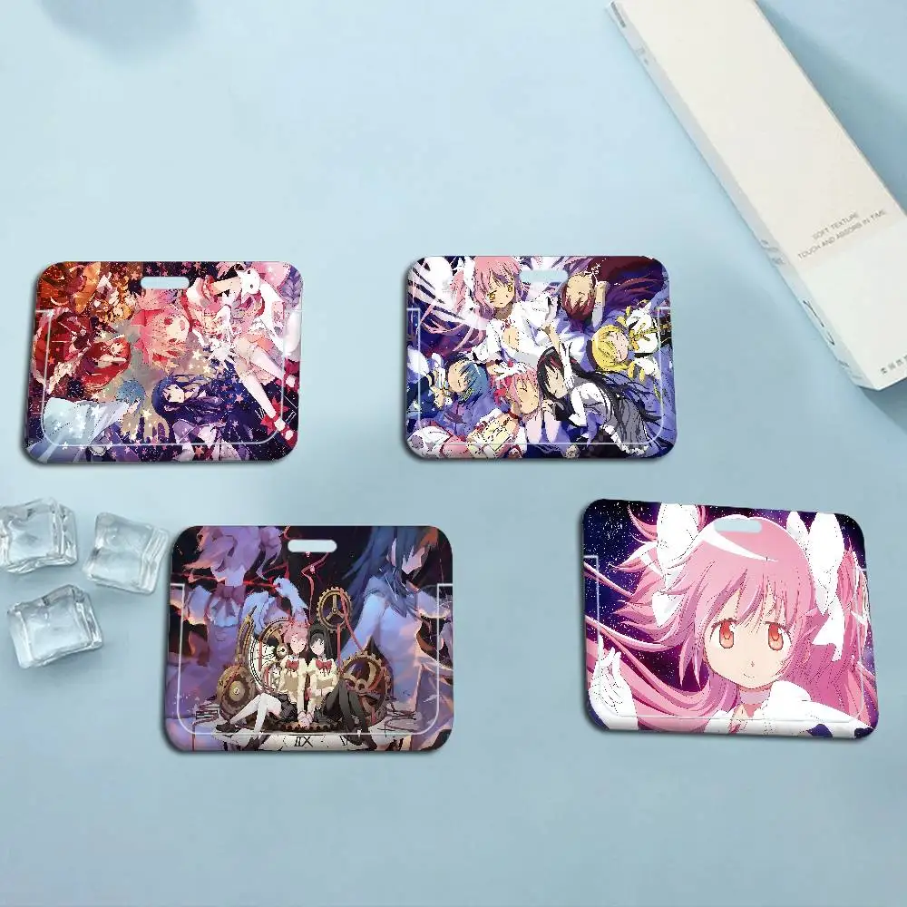 

Классический аниме-бейджик «Волшебница Мадока» для сотрудников: держатель для кредитных карт с длинным ремешком и местом для ID-карты