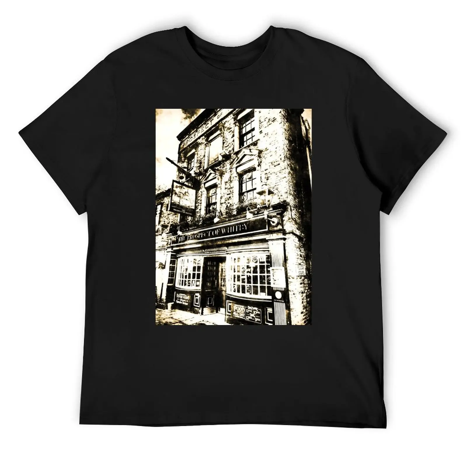 The Prospect Of Whitby Pub London Vintage T-Shirt anime tshirt anime figures Short sleeve tee men