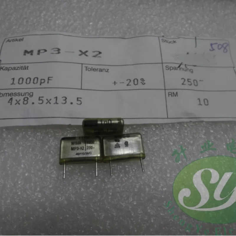 10pcs-100pcs WIMA MP3 0.001uF/250VAC 1.0nf 1000pf 1n0 102 brand new film capacitor