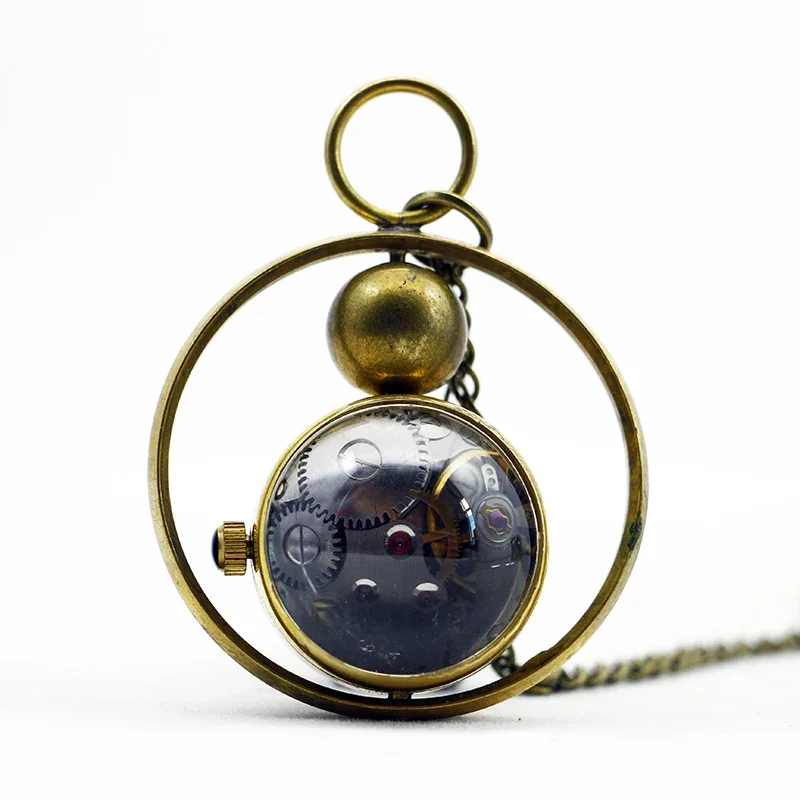 Gold Color Personalised Pocket Watch Glass Cabochon Pendants Fashion Jewelry Necklace Children Men Women Accessories