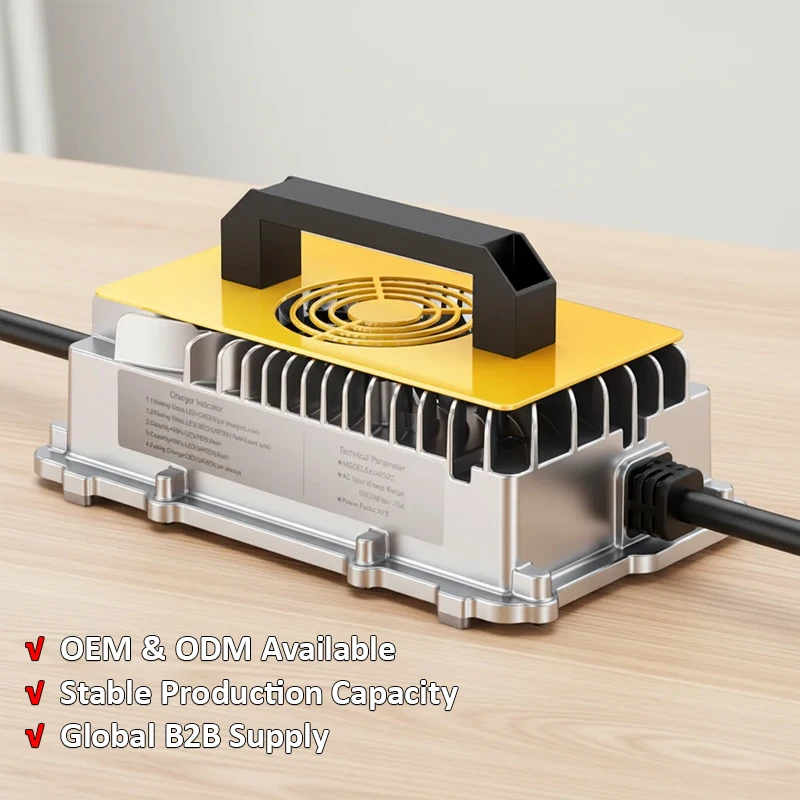 Portable Industrial 36V 18A Lithium Ion LiFePO4 Charger 110V-220V Universal AC Input 900W Fast Charging Adapter for Golf Cart EV 3