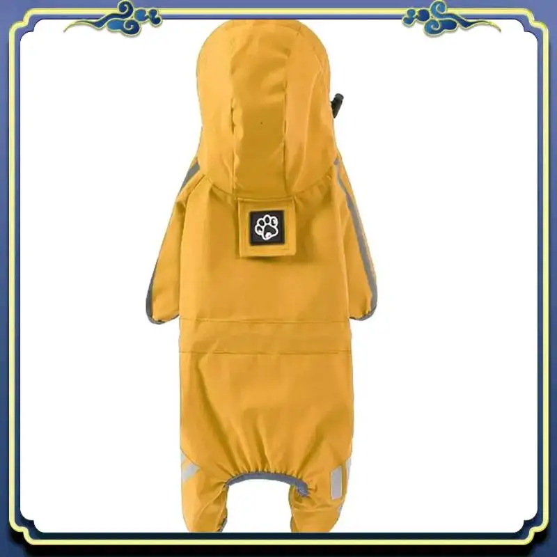 Latest Dog Rain Coat Waterproof Pet Rain Jacket Hooded Raincoats Lightweights Pet Rain Jacket Clothes 4 Legs Raincoats For Dogs - view 6