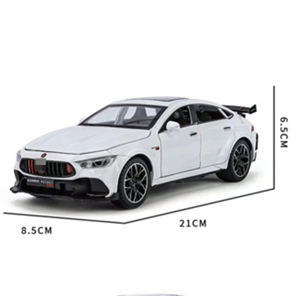 1/24 Alloy Model B900 Sports Car Toys Metal Body 6 Door Opend Sound Light Pull Back Function Models Vehicle Collection Ornaments