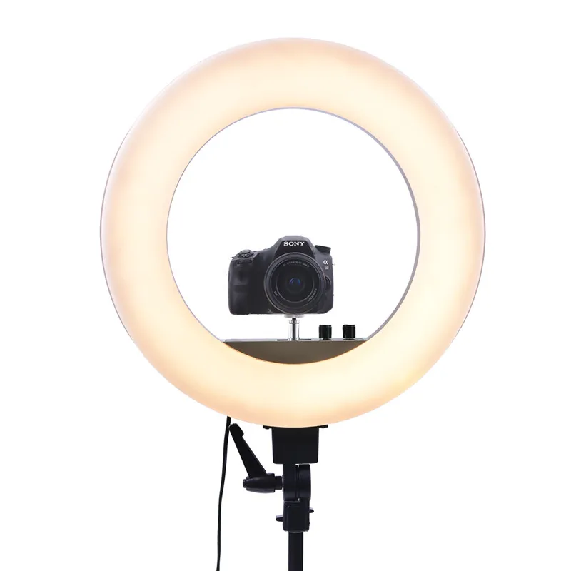 

Dimmable CY-R50L LED Studio Camera Ring Light Photo Phone Video Light Lamp With Tripods Selfie Stick Ring Light Phone Holder