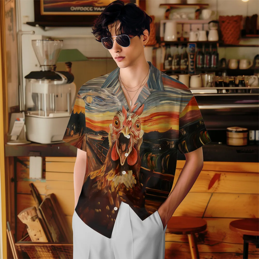 หินอ่อนหรูหราฮาวายท่องชายเสื้อ 3D พิมพ์ลําลองแขนสั้นเสื้อปุ่ม Tops ขนาดใหญ่ Unisex เสื้อผ้า