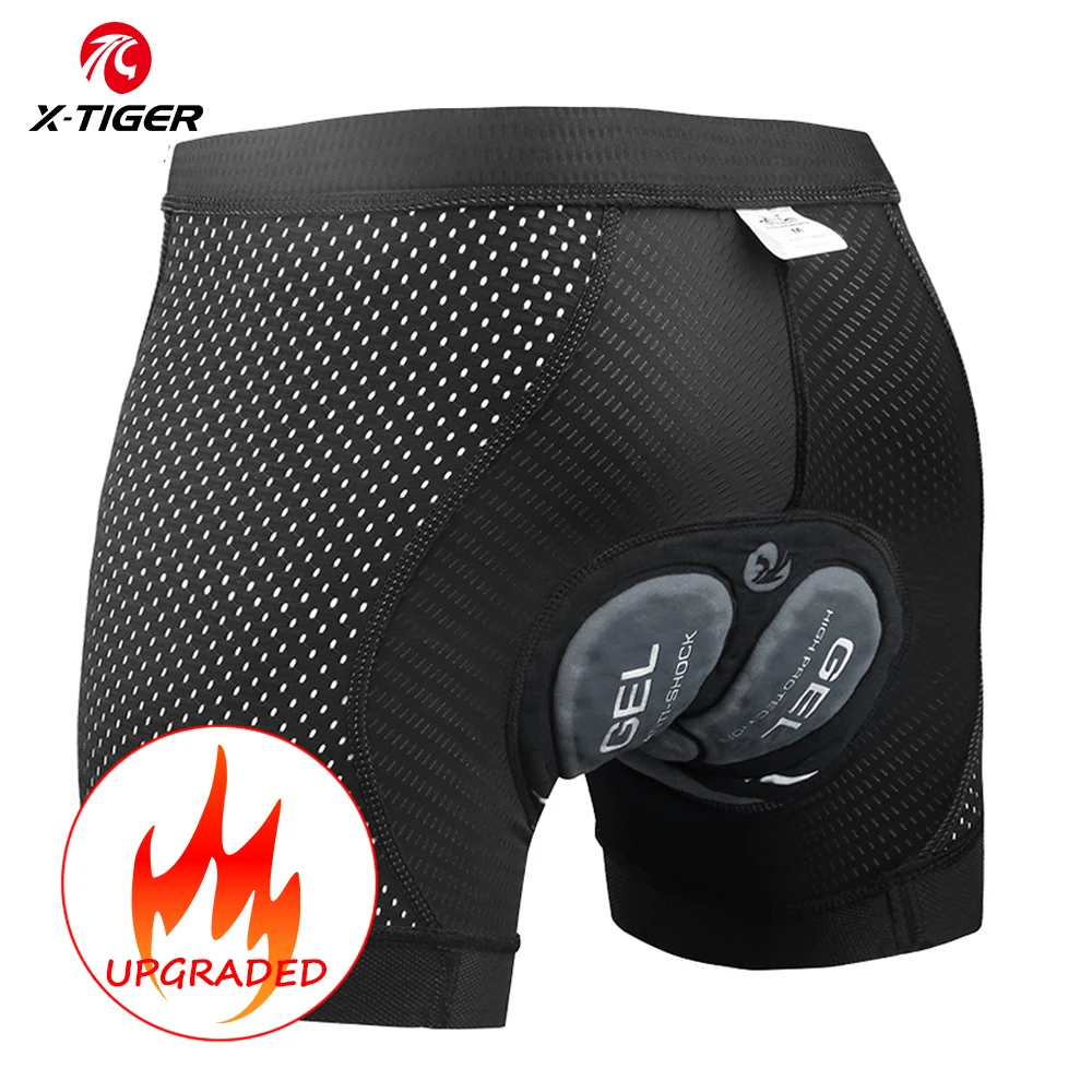 X-TIGER Herren-Radunterwäsche mit 5D-Gel-gepolsterten MTB-Boxer-Radhose, Rennrad-Unterwäsche, Fahrradausrüstung