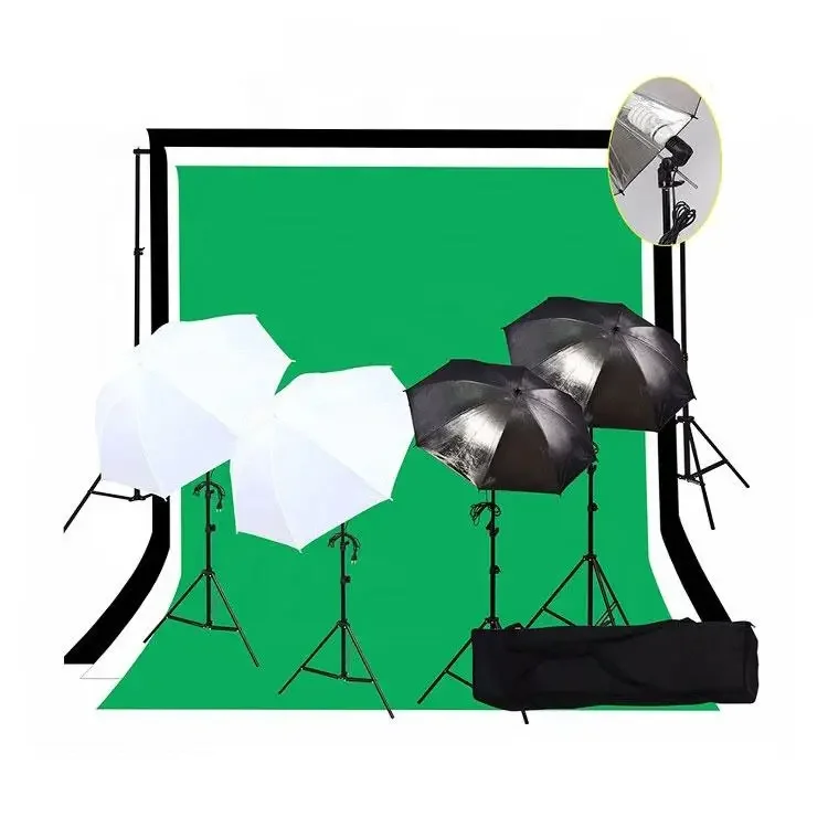 Factory direct sales photographic equipment photo light stand and umbrella lighting kits