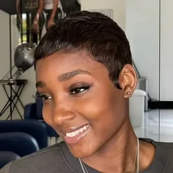 Sale Human Hair Wig Short Straight Human Hair Wigs Pixie Cut Straight Short Bob Wigs For Women Brazilian Human Hair Machine