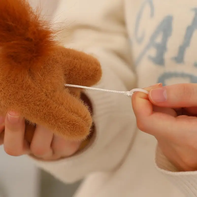 Lindo y esponjoso 12cm caballo de peluche llavero de juguete de dibujos animados muñeco de peluche suave colgante llave de coche mochila bolsa Accesorios