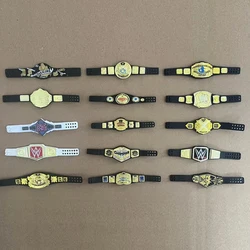 1pcs DIY Belt AEW Wrestler Doll Accessory World Championship Gold Belt for 6'' 7'' inch Doll Action Figure