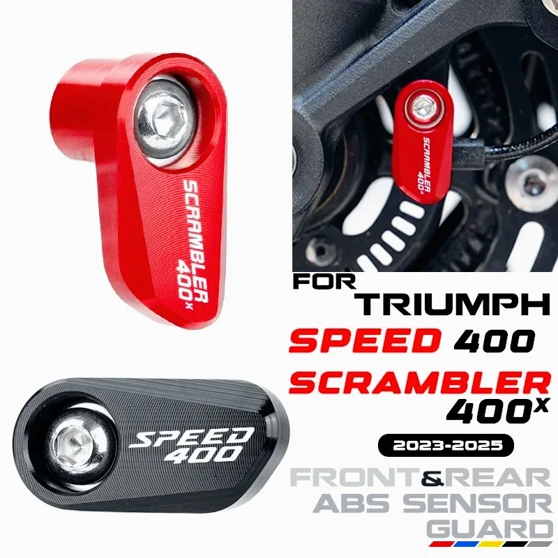 

Motorcycle Accessories Aluminum Front Rear Wheel ABS Sensor Protection For Triumph Scrambler 400X 400 X Speed 400 2023 2024
