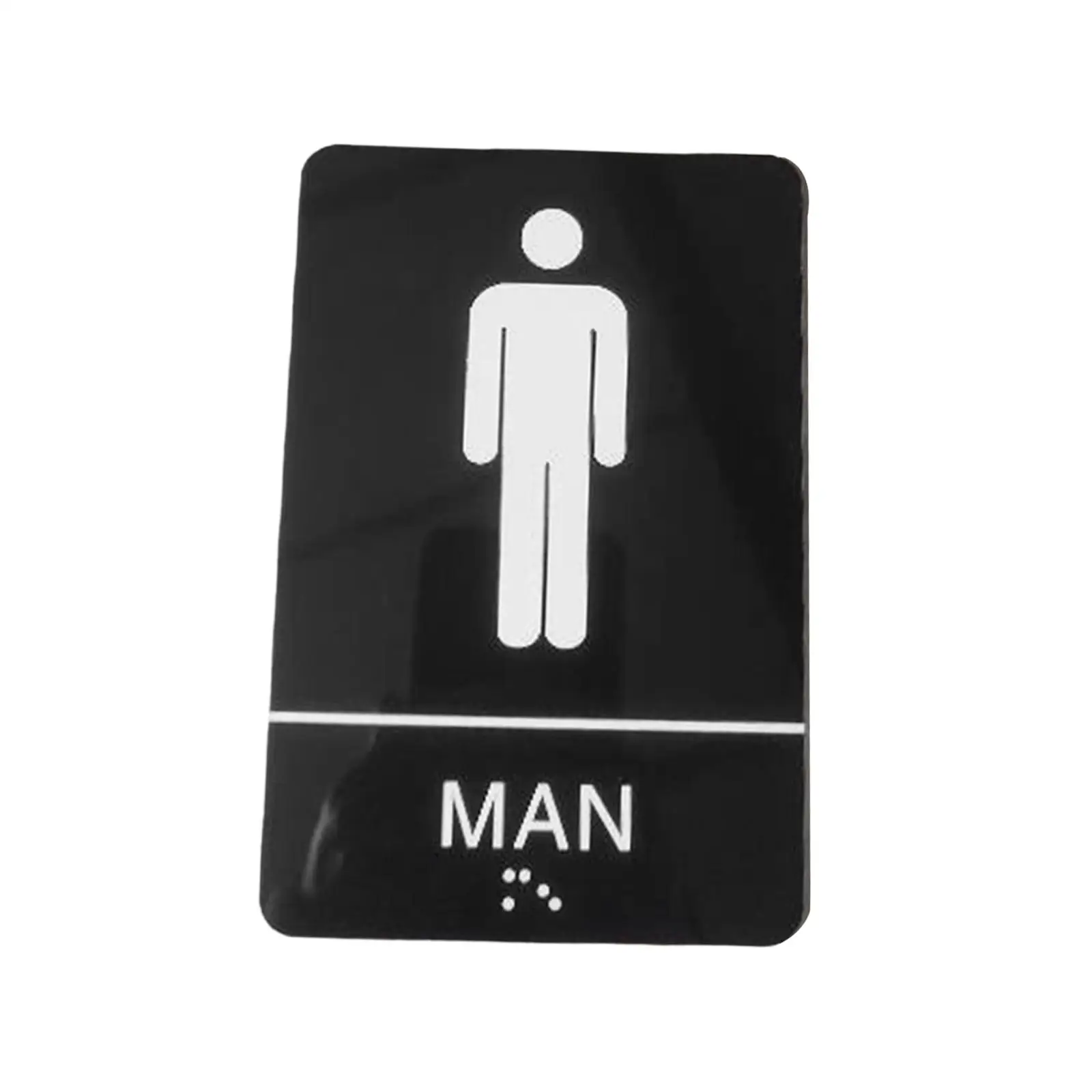 Self Adhesive Restroom Sign Acrylic Toilet Decor for Wall Door Office Business Park