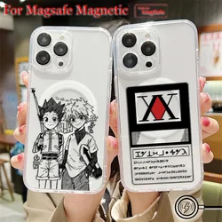 Black Hot Anime HUNTER×HUNTER Magsafe Magnetic Phone Case for iPhone 16 15 14 13 12 11 8 7 Plus Pro Max XR XSMax Clear Tpu Cover