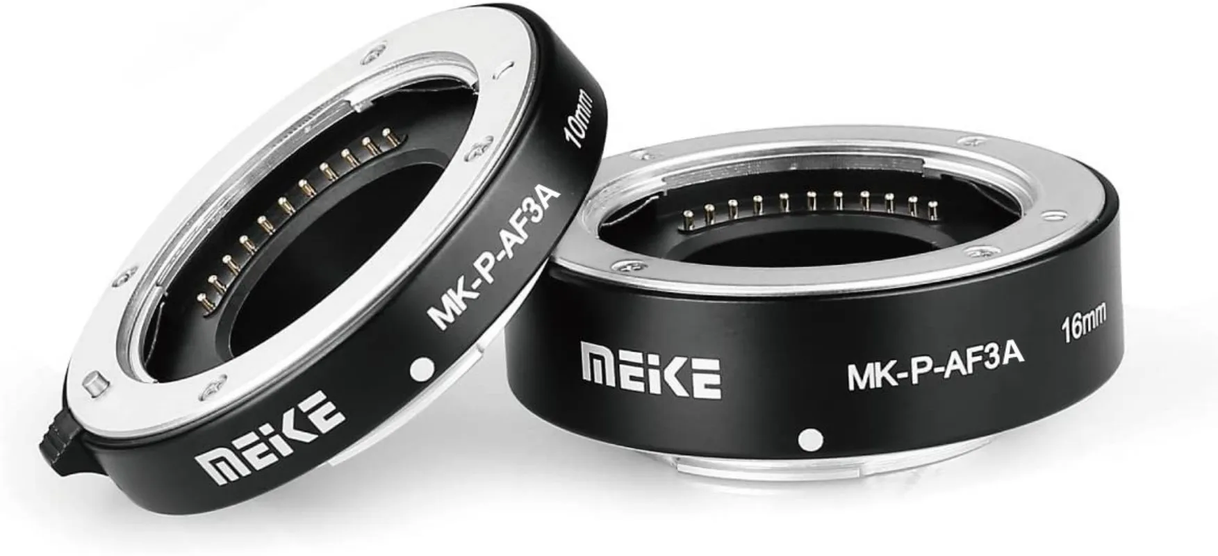 Meike MK-P-AF3A AF Macro Extension Tube Solid Metal Bayonet 10mm +16mm for Olympus M4/3 EM10III/EM10II/EM5/EM1/EP5/EPL3/EPL