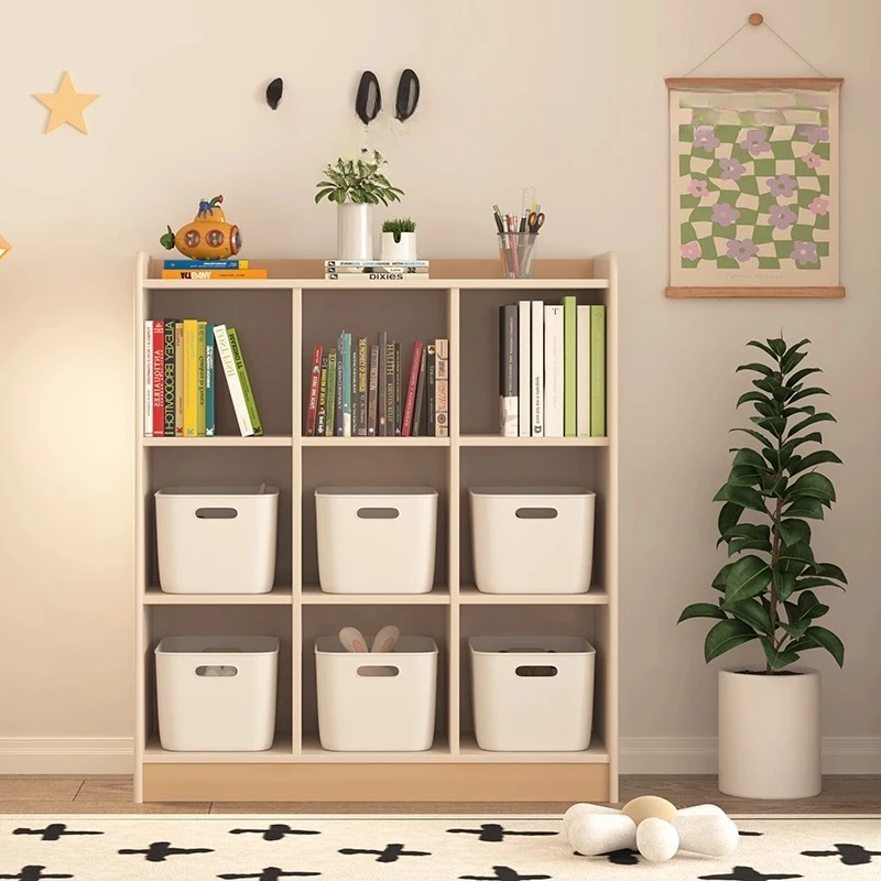 

Solid wood children's bookshelf toy storage shelf simple modern children's bookcase picture book home floor storage rack