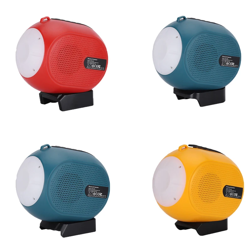 

Portable Wireless Speaker Compatible with For Makita/Bosch/DeWalt/Milwaukee 18/20V Battery TWS Dual Device Pairing LED Lighting
