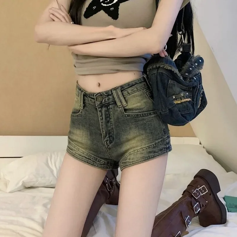 

Women's Denim Shorts Jorts Booty High Waist Skinny Tight Female Short Jeans Pants Casual Design Flowy Youthful Harajuku Fashion