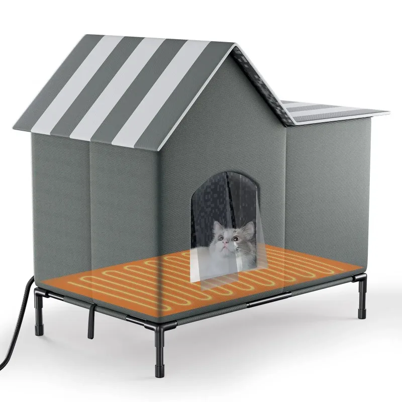 

New Outdoor Heated Pet House Weatherproof Warm Pet Dog Sleeping Bed Winter Puppy Cats House Bed Cattery