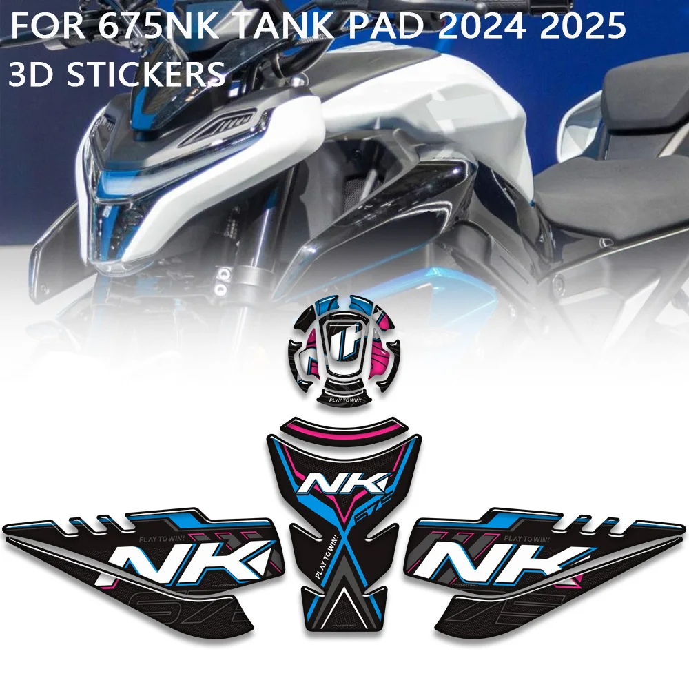 3D Decals For 675NK 2024-2025 Motorcycle Waterproof Tank Pad Side Grips Knee Protector Fuel Traction Stickers