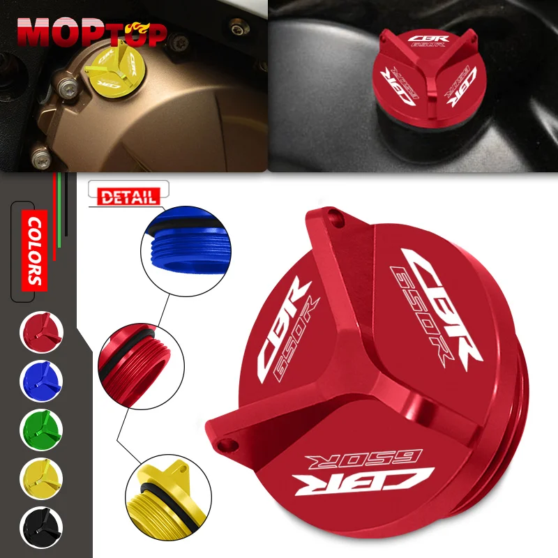 

Motorcycle Oil Filler Cover Engine Plug Cap Protection For Honda CBR650R CBR650F CBR 650R 650F M20*2.5 CNC Oil Filter Cap