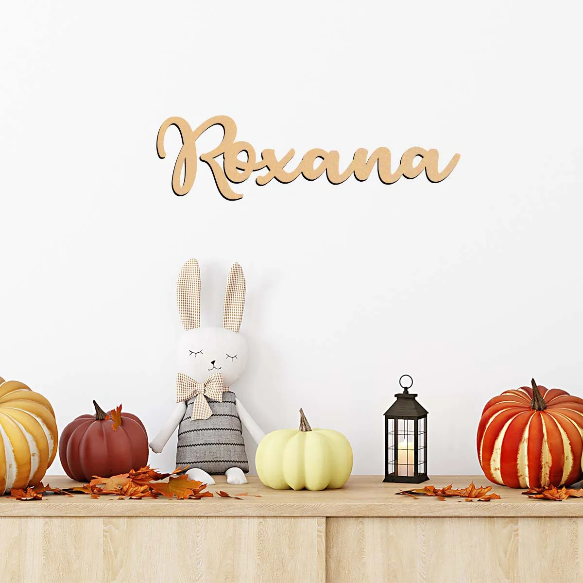 1pc Colorful Roxana example Personalized Text Wooden Decor Laser-Cut Sign Wooden Sign Handcrafted with Elegant Cursive Lettering