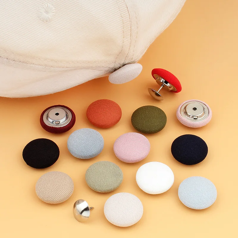 5PCS Colourful Not Removeable Sew-free Hat Cap Button Round Snap Button Repair Peaked Cap