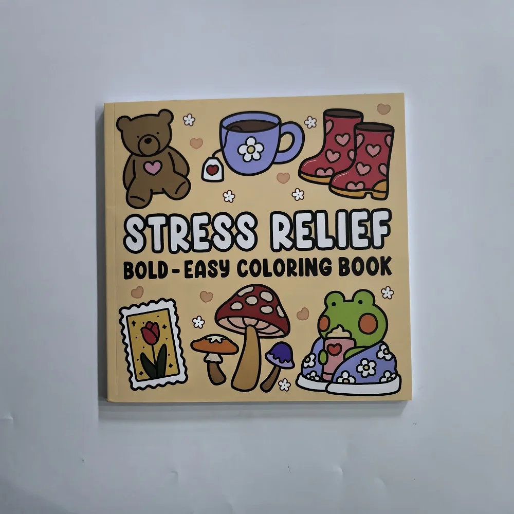 

"Stress Relief Coloring Book for Adults & Teens - Bold Easy Patterns Creative Fun Activity Gift