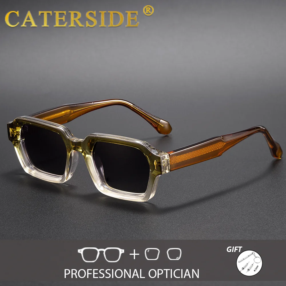

Солнцезащитные очки CATERSIDE New Retro унисекс, поляризованные, оптические, высококачественные, с квадратными линзами на заказ, универсальные, с диоптриями, UV400