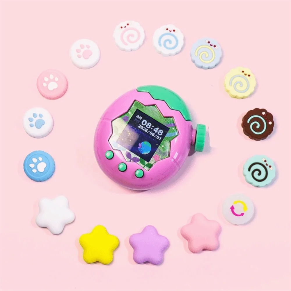 4 шт. силиконовых накладок на джойстик для Tamagotchi Paradise Star, нескользящие накладки на джойстик в форме кошачьей лапки, защитные накладки на джойстик, накладки на стики.