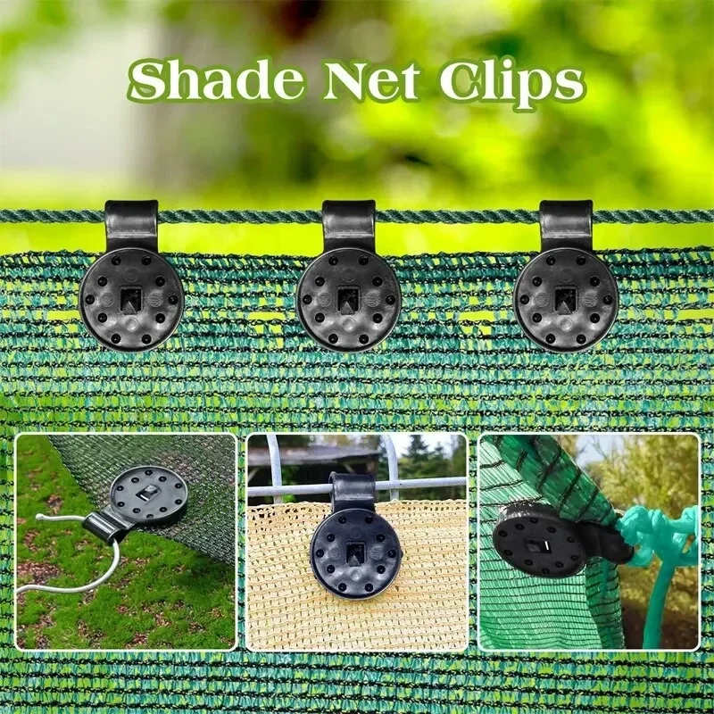 50/100Pcs Shade Cloth Clips Shade Fabric Clamps Grommets For Net Mesh Cover Sunblock Fabric In Garden Backyard Greenhouse Fixer