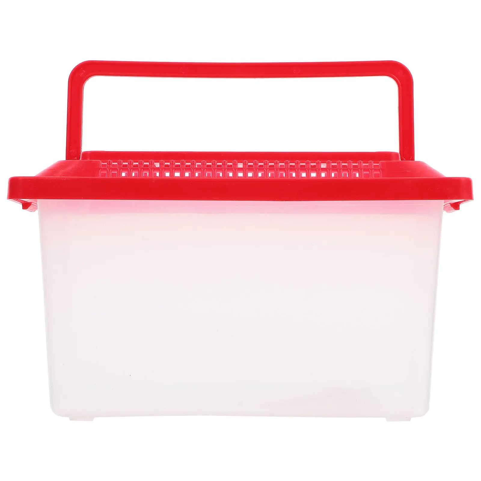 

Pet Transport Box Lightweight Fish Bowl Lid Handle Plastic Aquarium Breeding Tanks Portable Container Transparent Turtle Home