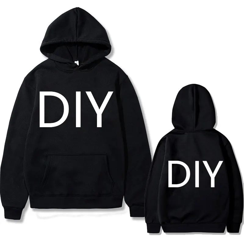 Fashion Brand DIY Custom Graphic Print Hoodie Men Women Hip Hop Oversized Vintage Hoodies Male Fleece Sweatshirt 90s Streetwear