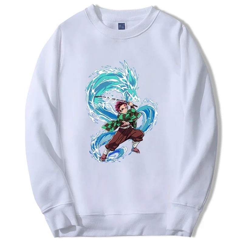 2024 Hot Japan Anime Hoodies Men Women Tanjirou Sleeve Graphic Sweatshirt New Crewneck Fashion Streetwear Sweatshir