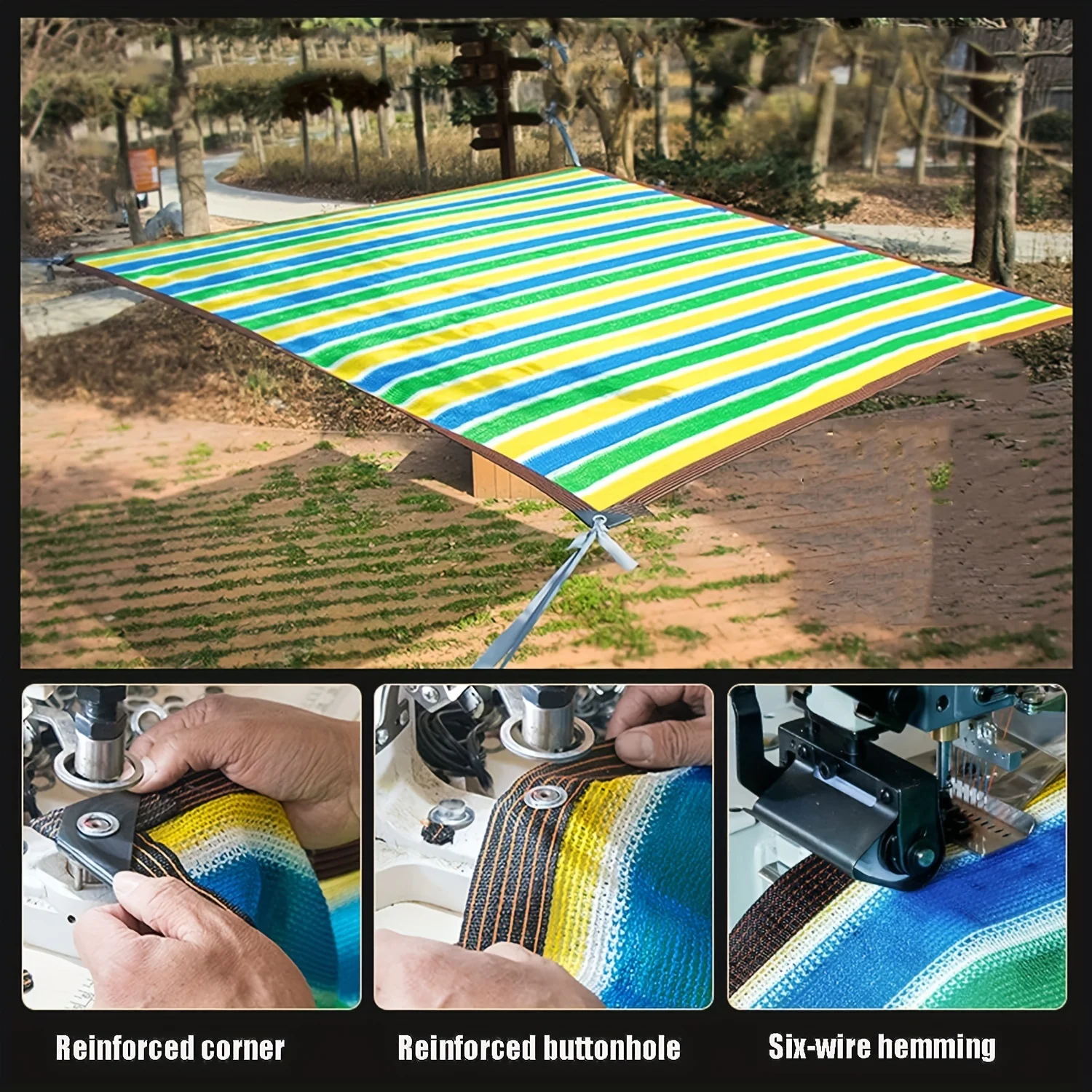 

The Garden Sunshade Net Comes with Pre-Drilled Installation Holes for Quick and Easy Setup With a 90% Shading Rate, It Is Effective.