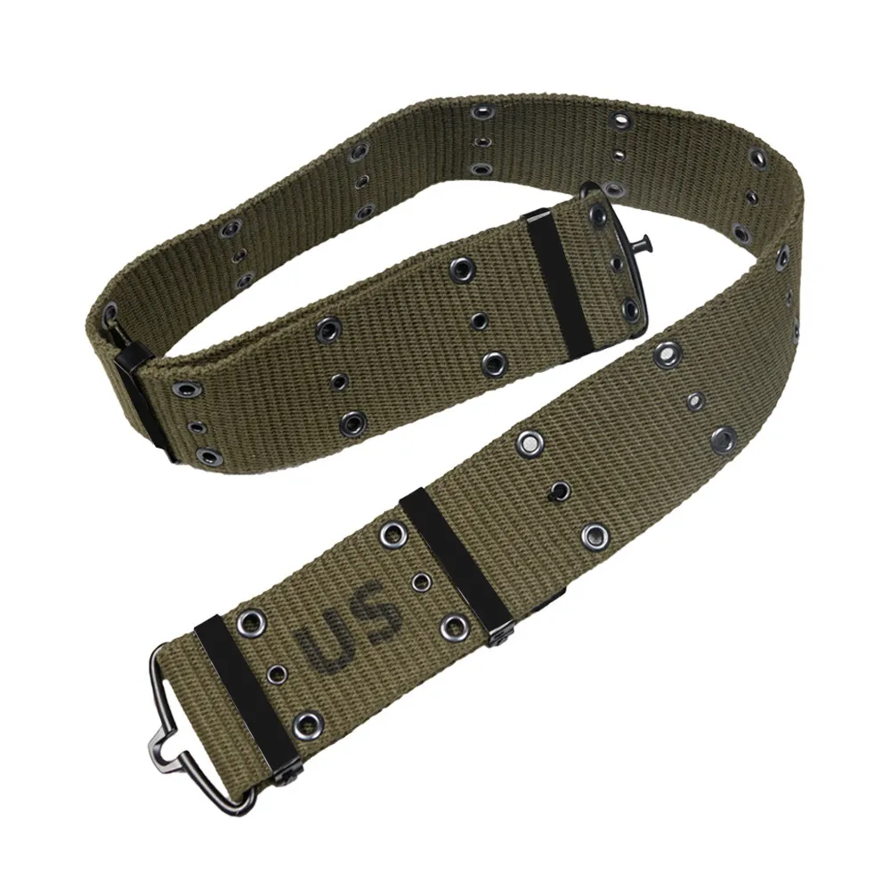 WW2 Vintage Military Web Belt M1961 Style Canvas Waist Band Outdoor Tactical Gear Reproduction 1961 Belt